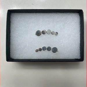 Sterling silver geometric climbing earrings